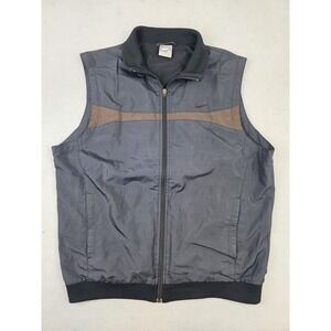 Vintage Nike Full Zip Windbreaker Vest Vented Mens Size XL Swoosh Embroidered